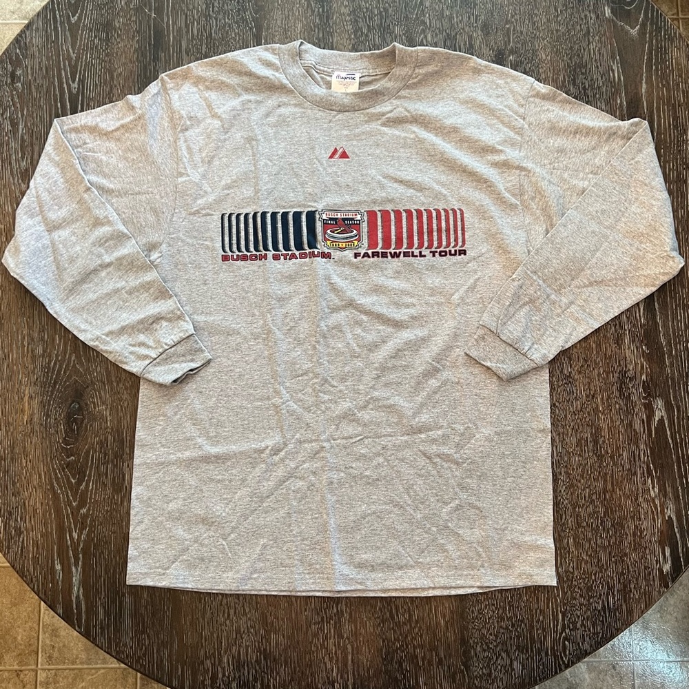 St. Louis Cardinals Busch Stadium Farewell Tour Long Sleeve T-Shirt 2005 NOS